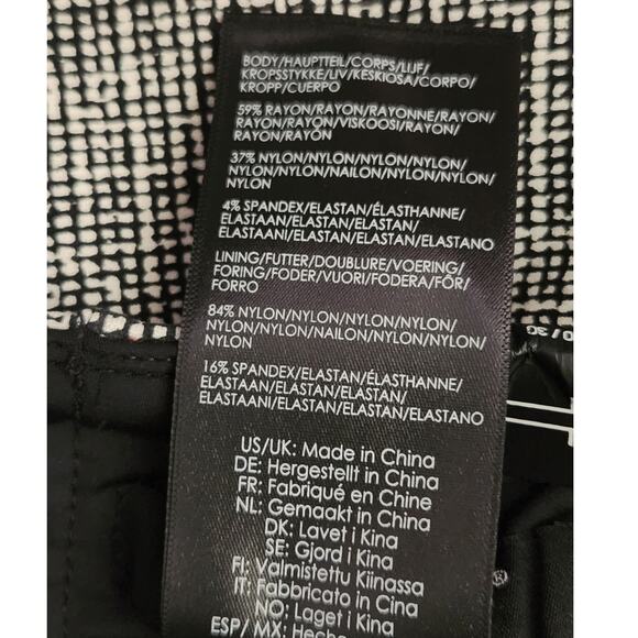 LiverPool Skirt Women's Sz 10p Black and White Pencil Stretch Office Career - Picture 6 of 6